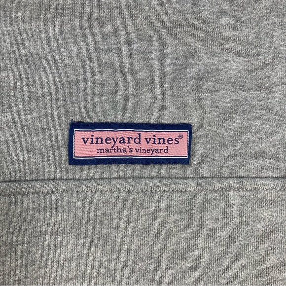 Vineyard Vines Sweater Men's Sz 2XL Gray Pullover Quarter Zip - Picture 3 of 11